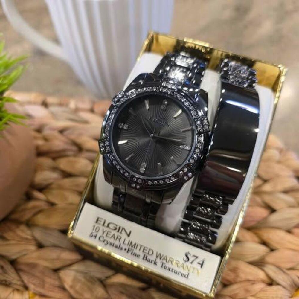 Elgin Watch and Bracelet Set